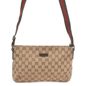 Gucci GG Canvas Sherry Line Crossbody Web bag Brown